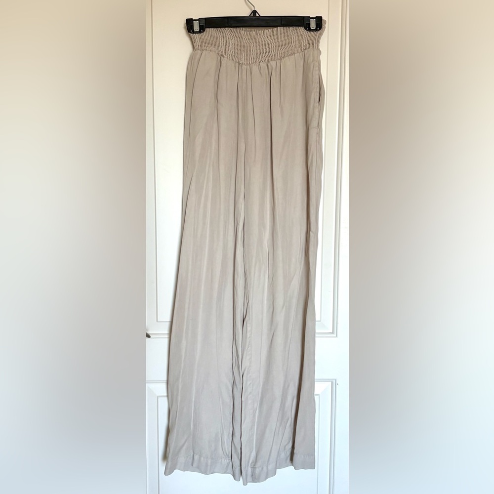 Love Tree Tan Tencel Palazzo Pants